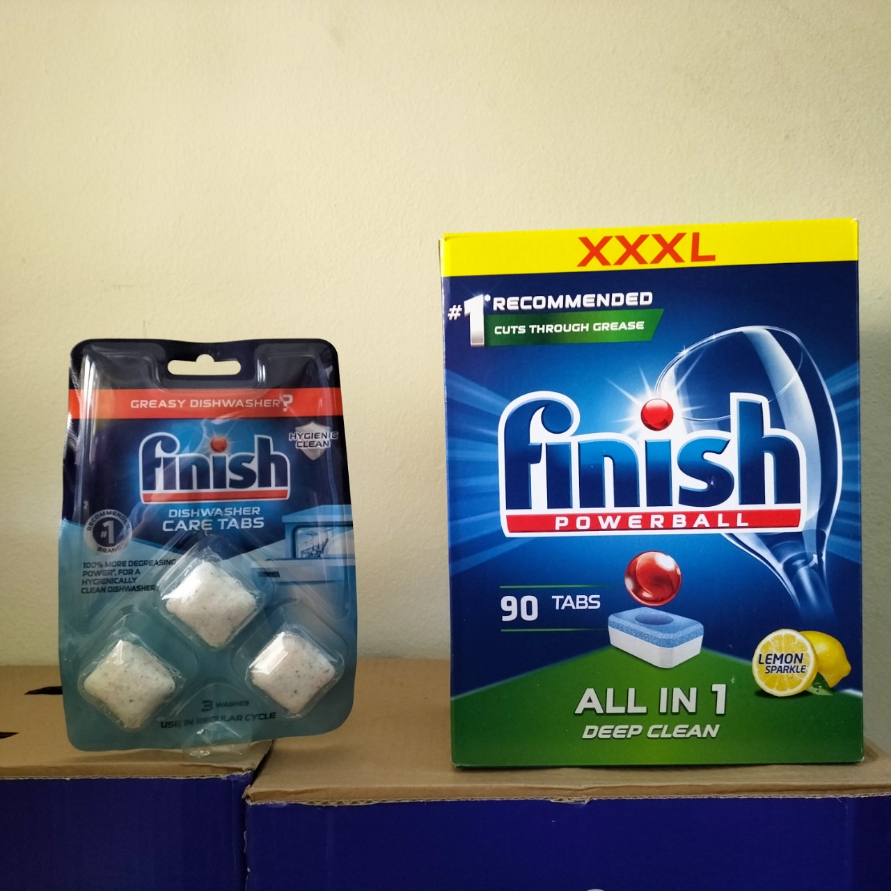 Viên rửa bát finish all in 1 hộp 90 viên - 6in1 - cao cấp hơn viên classic