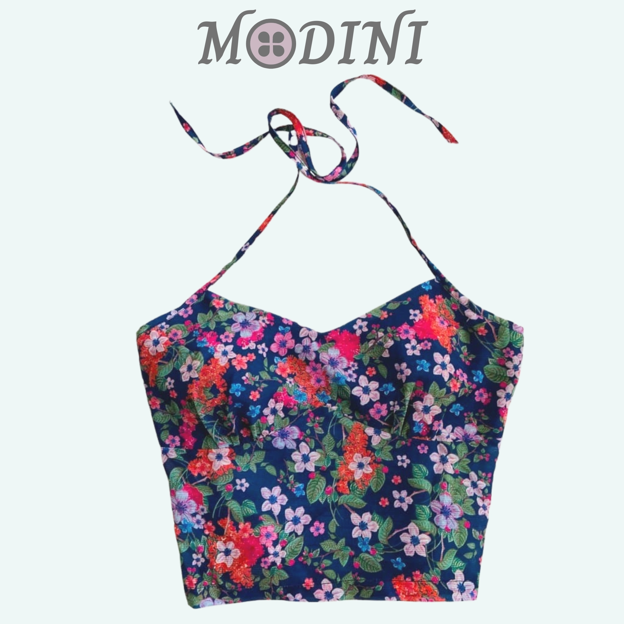 Áo yếm nữ hoa nhí voan xốp Modini dễ thương