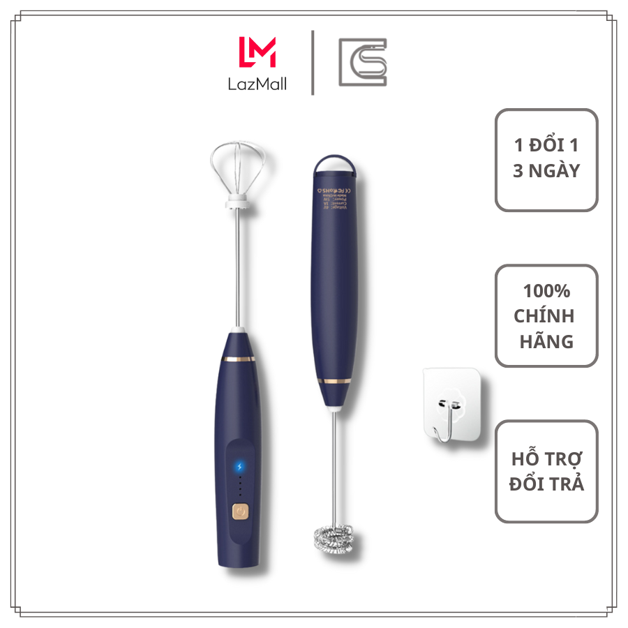 Máy đánh bọt cà phê cầm tay sạc usb 2 đầu/ máy tạo bọt cafe usb sạc nhanh chuyên dụng sc0060