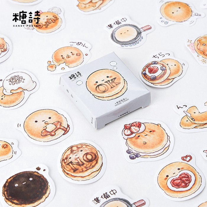 Giảm giá Sticker - Hộp 45 stickers dán hình Bé Bánh Mì xinh xắn dễ ...