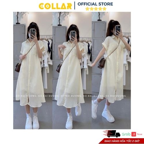 Set 2 món COLLAR váy cổ polo gân dáng dài mix váy 2 dây cùng màu style trẻ trung năng động