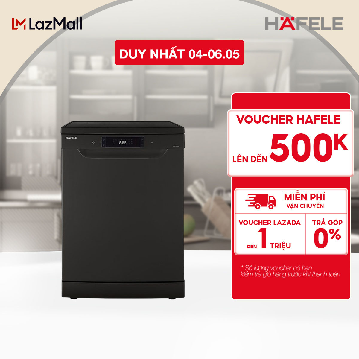 Máy rửa chén Hafele HDW-F602EB 538.21.360