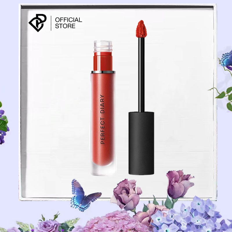 Vẻ đẹp tự nhiên Son kem lì Perfect Diary Son lì nội địa Trung Son kem nhung siêu lì siêu mịn lâu trôi