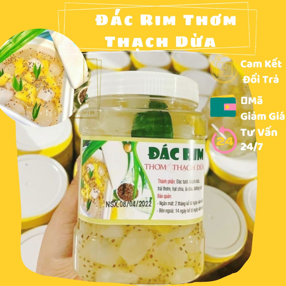 Hạt Đác Rim Thơm mix Thạch Dừa hũ 1kg - Shop Mẹ Bắp