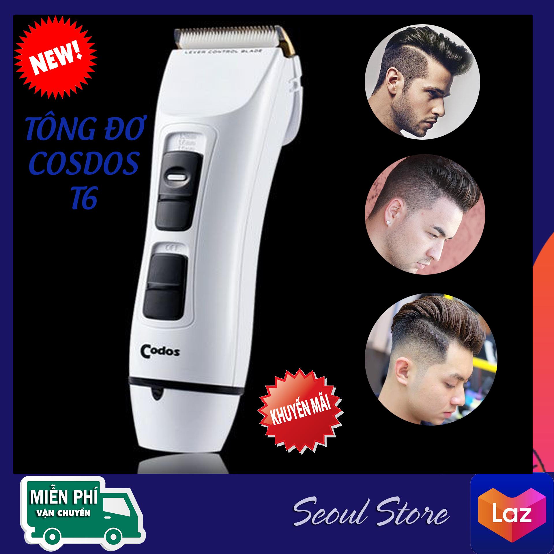 Tông Đơ Cắt Tóc Codos T6 Cao Cấp - Chuyên Dụng Cho Salon Tóc, Lưỡi Titanium Sắc Bền, Kiểu Dáng Sang Trọng, Độ Bền Cao - Máy Tạo Kiểu Tóc Đa Năng, Tông Đơ Pin Loại Nào Tốt, Tông Đơ Cao Cấp Cho Nam - Bh Toàn Quốc - Seoul Store