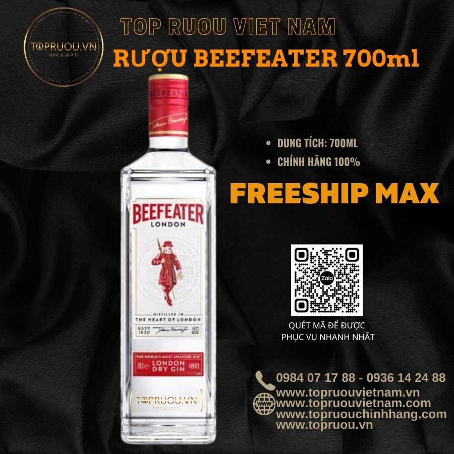 Beefeater dry gin - 700ml - nhập khẩu scotland