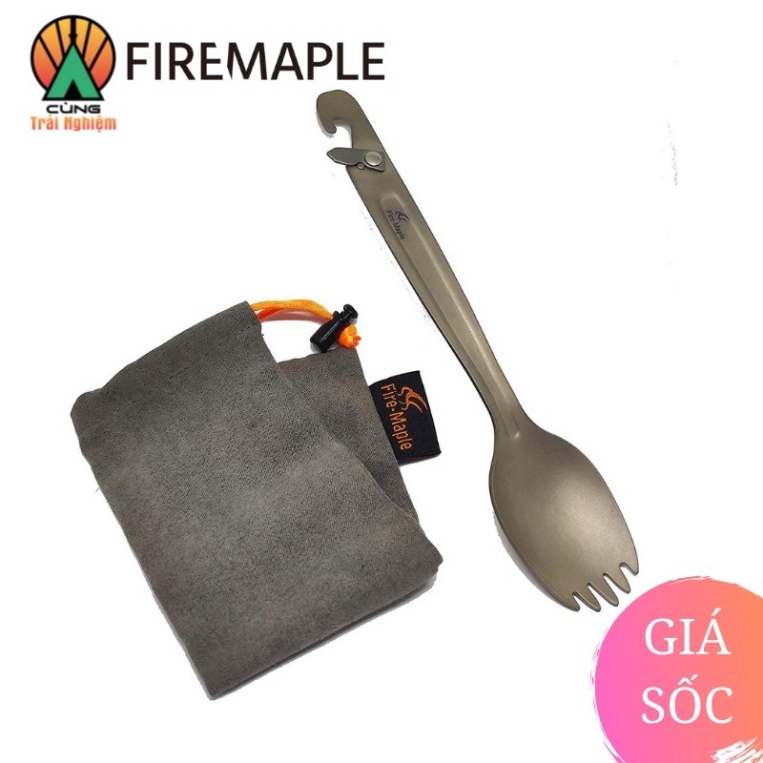 Thìa Đa Năng 3 Trong 1 Titan Woodpecker Fire Maple FMP-Spork01 Chuyên Dụng Cho Du Lịch, Dã Ngoại Cắm Trại