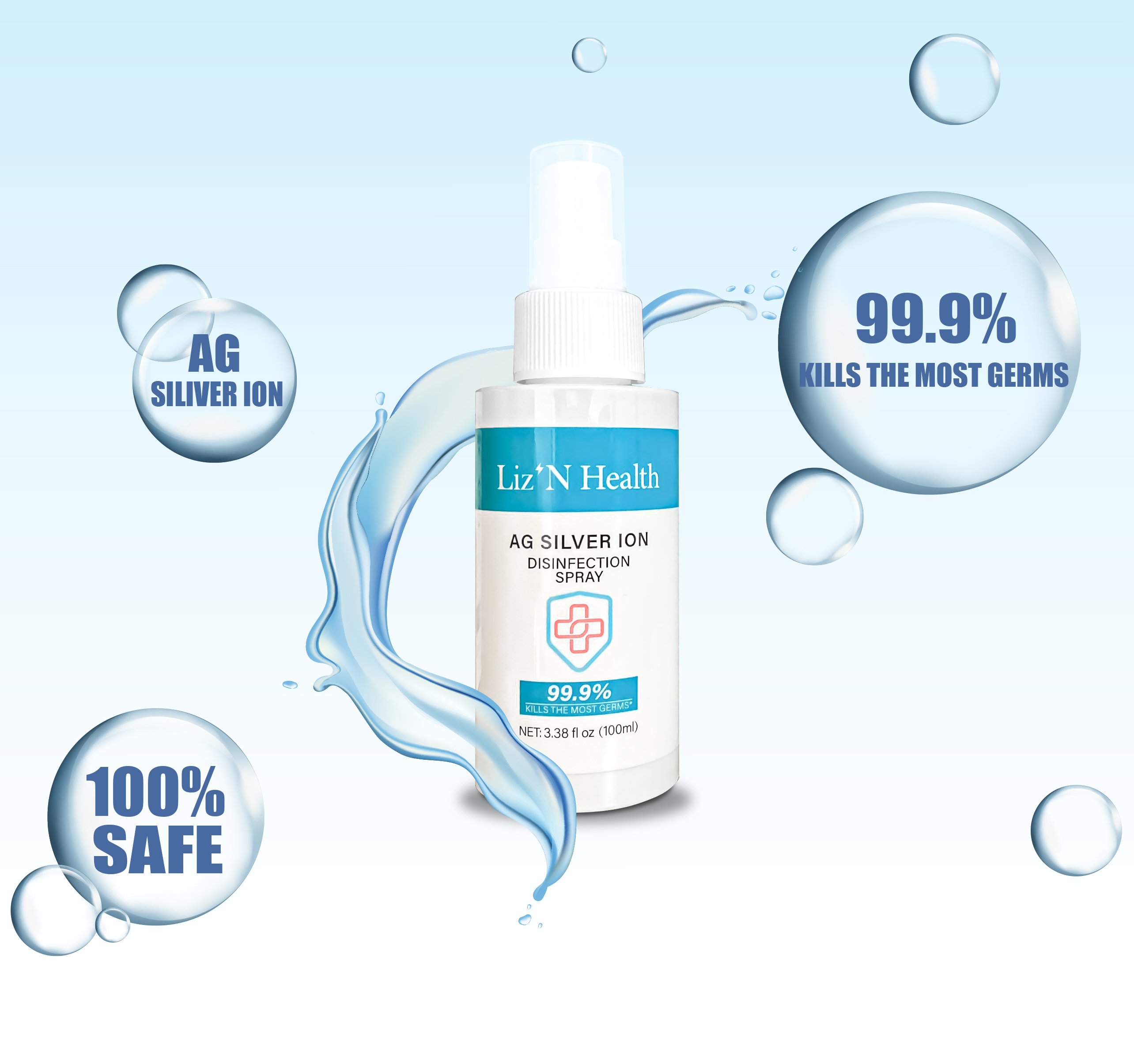 Bình xịt khử khuẩn nano bạc 100ml liz’n health