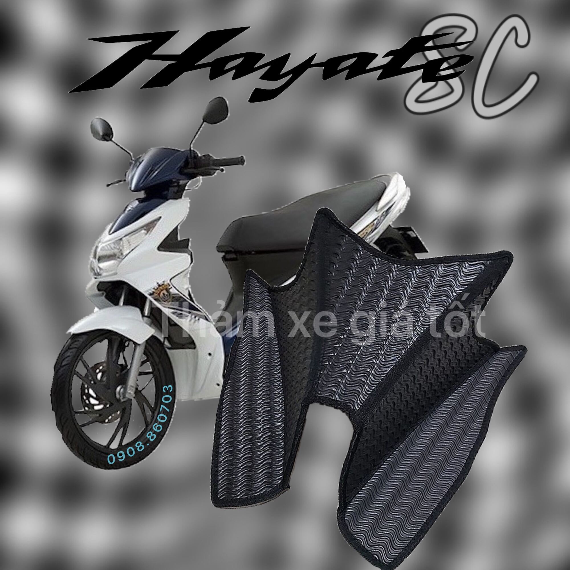 Thảm xe hayate sc, hayate ss, thảm cao su lót chân xe hayate sc, hayate ss