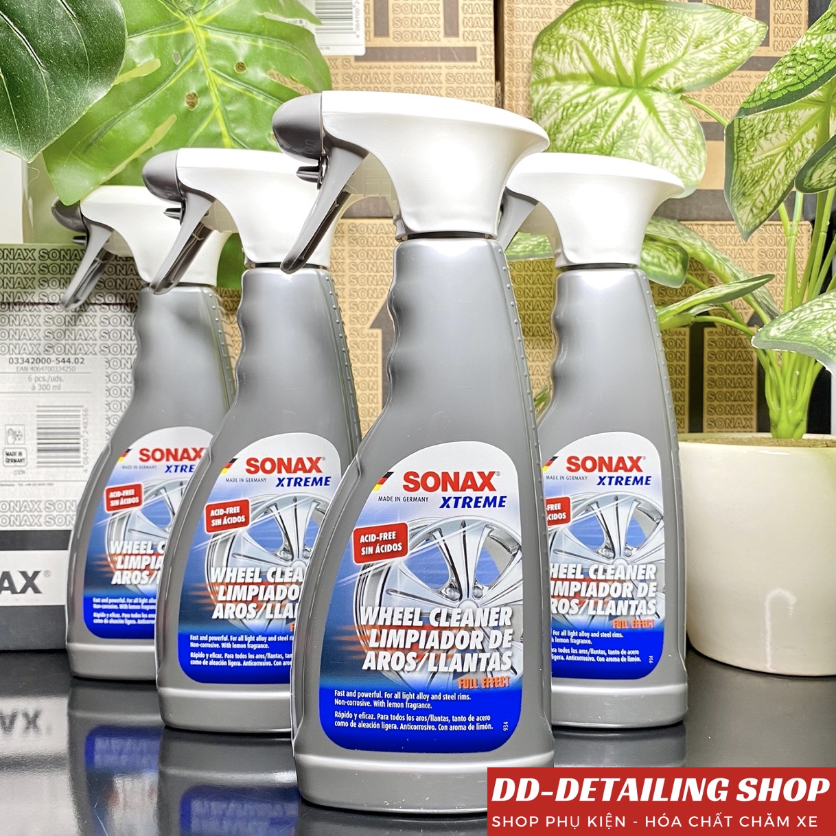 Chai dung dịch làm sạch mâm vành, đĩa phanh không chứa axit, không gây ăn mòn Sonax Xtreme Wheel Cleaner 500ml 230200 - Nhập khẩu Đức