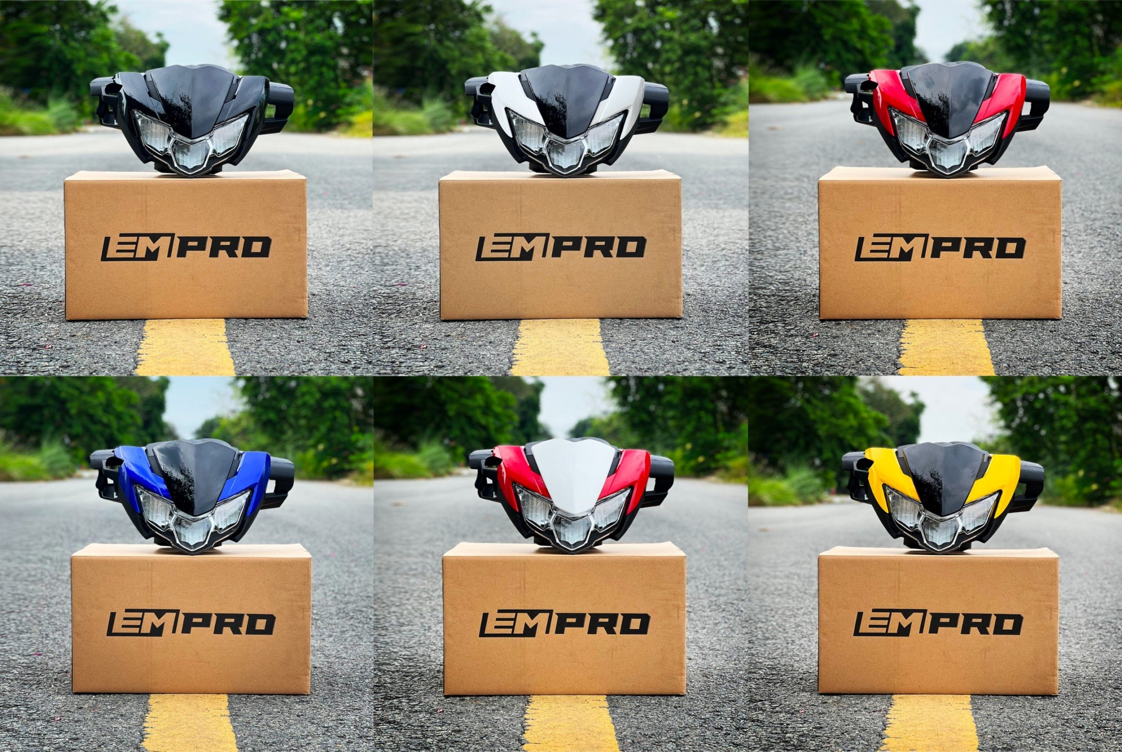 Đầu đèn ex 150 2019 lắp cho  exciter 150  (2015-2018) hàng Empro