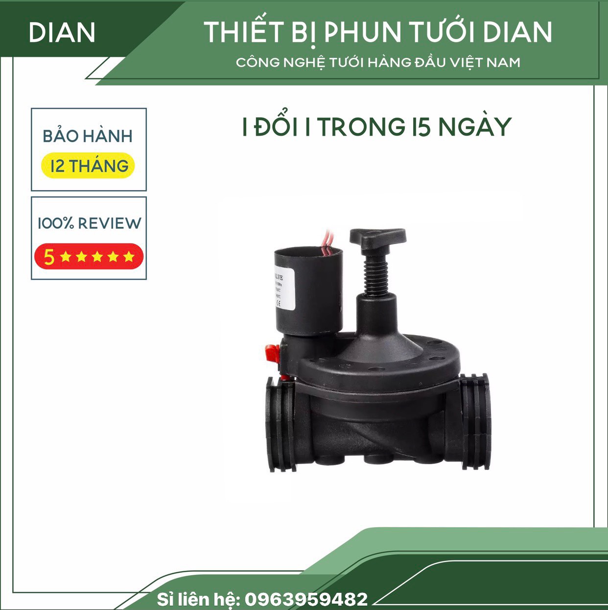 Van điện từ ngoài trời 34 mm