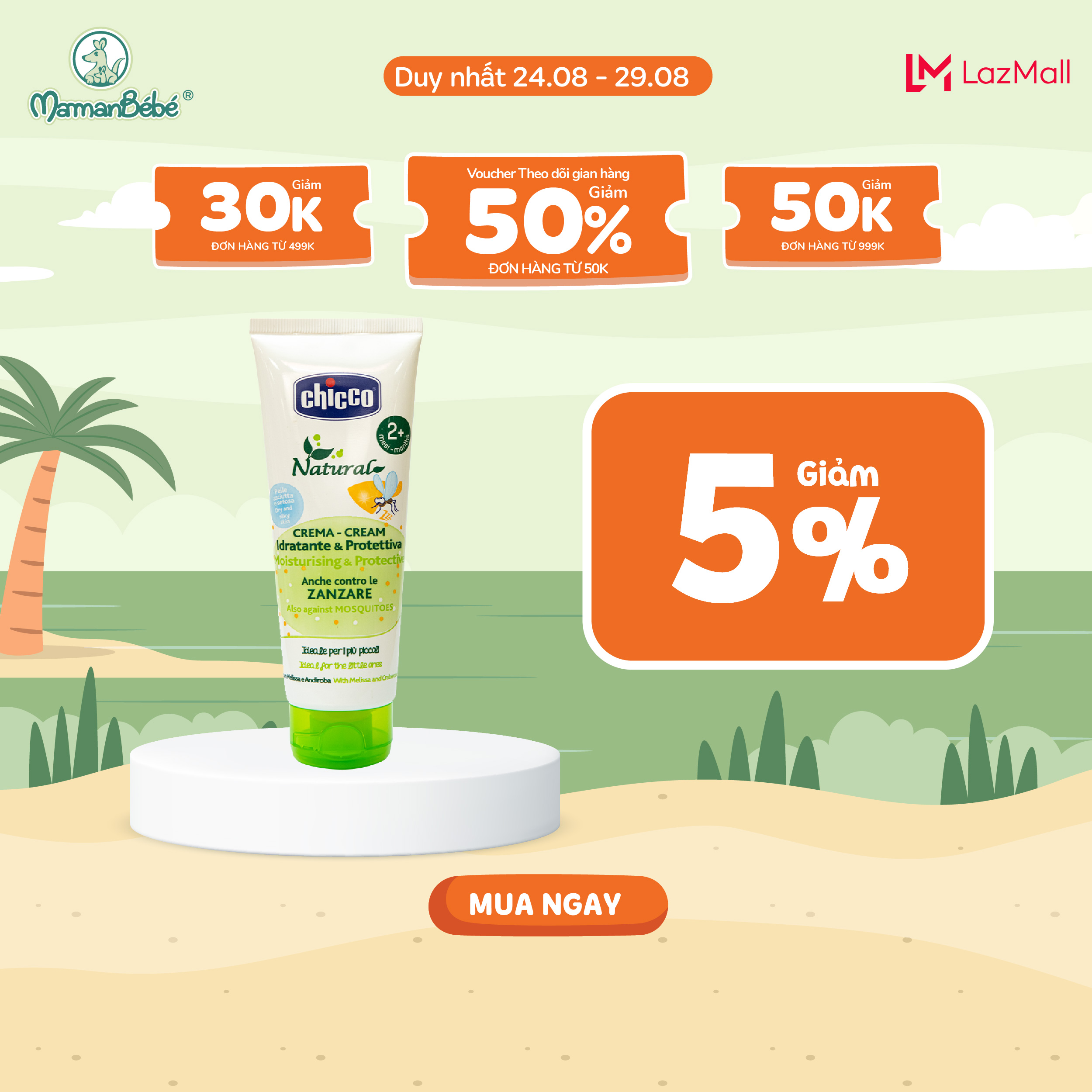 Kem đa năng xua muỗi Chicco 100ml