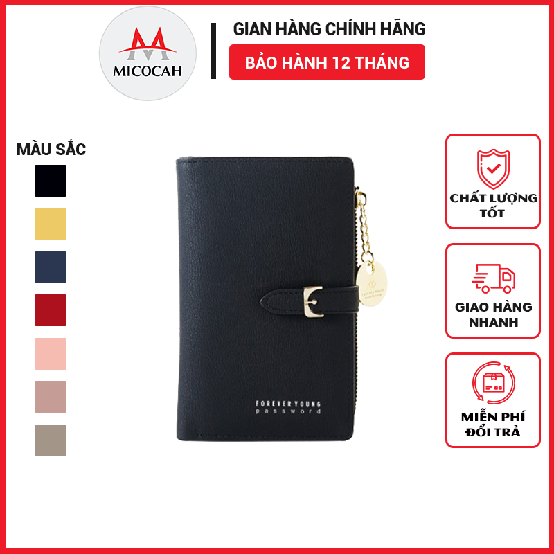 Ví Nữ Ngắn Mini Cầm Tay  FOREVER YOUNG Đựng Tiền Đựng Thẻ Da Mềm Cao Cấp Khóa Đồng Xu Siêu Đẹp FY01 - Micocah Mall