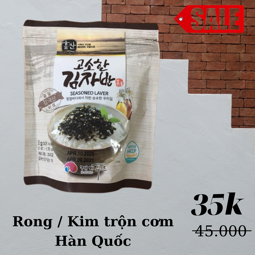 Rong Biển vụn trộn cơm Hàn Quốc - Lá kim vụn loại ăn liền cho bé Gói 50g