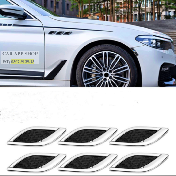 Ốp Mang Cá Thể Thao Kiểu Xe Sang Maserati Hàng Cao Cấp  Lăp Chung Cho Mọi xe Chất Liệu Hợp Kim Không Gỉ