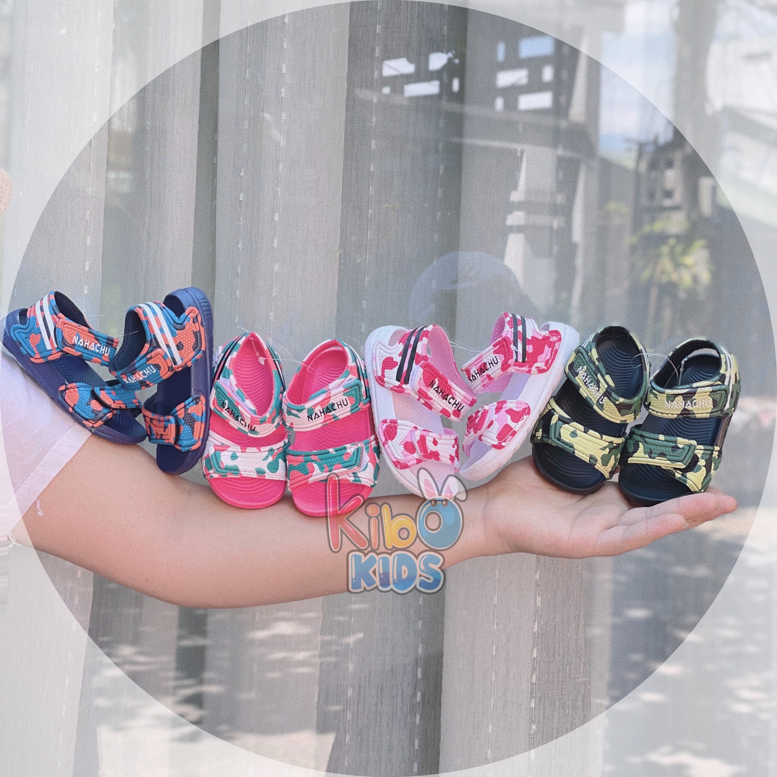 Sandal xốp cho bé siêu nhẹ siêu bền size từ 3 tháng hoạ tiết rằn ri