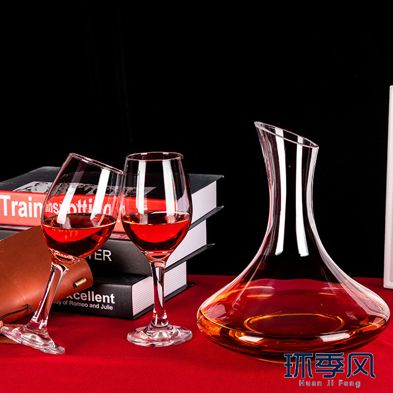 GF Bộ Bình Rượu Pha Lê Bình Rượu Vang Bình Rượu Vang Đỏ 1.6L Bộ Bình Rượu Thủy Tinh Màu Đỏ Với Hai Ly Rượu Vang Đỏ Quà Tặng Cho Nam/Nữ