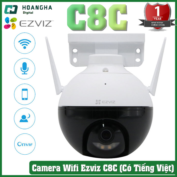 Camera ip ezviz c8c hồng ngoại không dây full hd 2.0 , camera xoay wifi, có màu ban đêm - hàng chính hãng