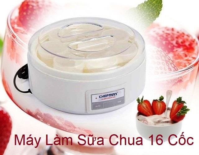 Máy Làm Sữa Chua, May Lam Sua CHua , Cách LÀm Sữa Chua Đơn Giản, Máy làm sữa chua 16 cốc Kỹ thuật giữ ẩm tự động PTC giúp giữ nguyên hương vị thơm ngon của sữa chua Giúp bạn tự tay làm sữa chua sạch, ngon, Tặng phiếu bảo hành 1 năm Toàn quốc