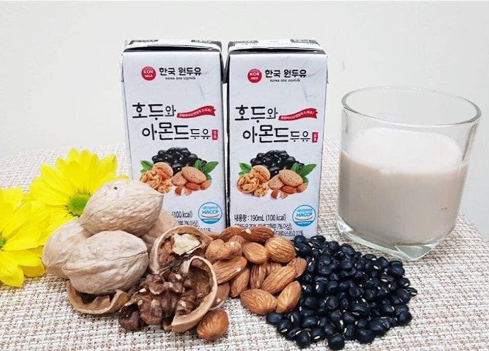Sữa hạt óc chó, hạnh nhân đậu đen