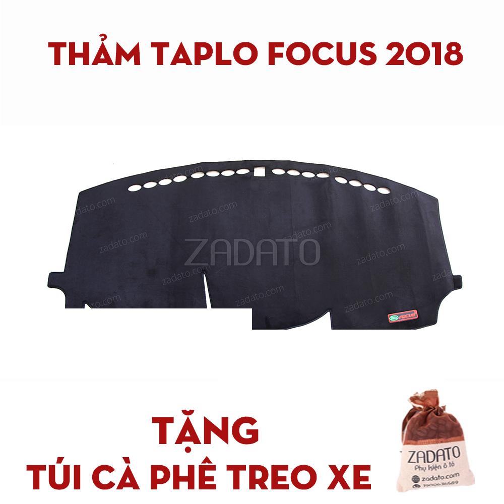 Thảm taplo xe ford focus 2006 - 2019 | thảm chống nóng taplo lông cừu - tặng: túi cafe treo xe.