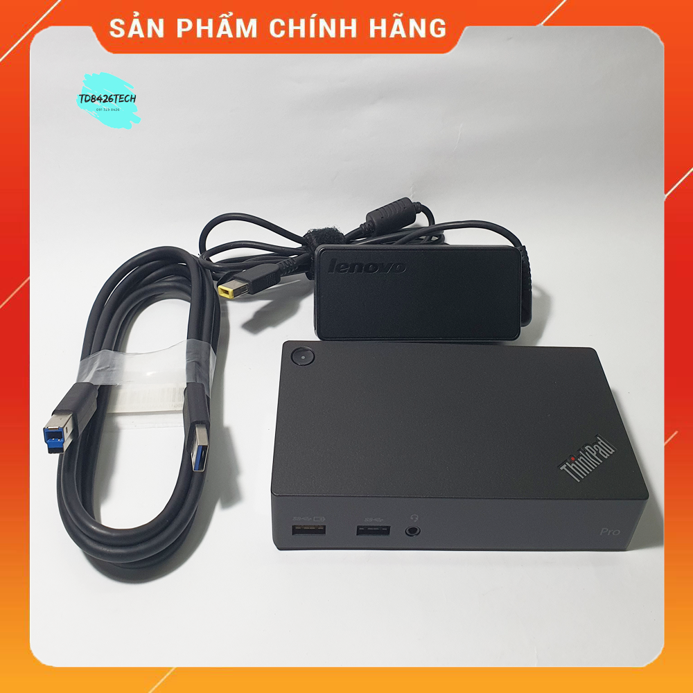 Dock Displaylink Thinkpad mở rộng 2 màn hình ngoài và cổng kết nối qua USB 3.0 or USB-C – ThinkPad USB 3.0 Pro Dock 40A7 -TD8426TECH