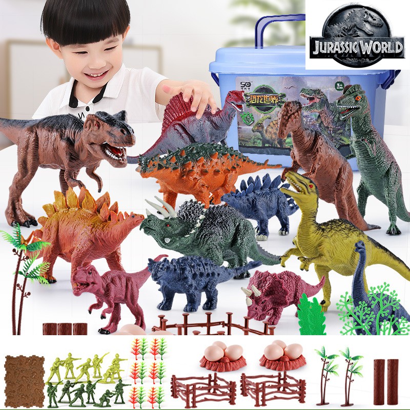 Hộp đồ chơi mô hình khủng long 54 chi tiết dành cho bé – gego mall