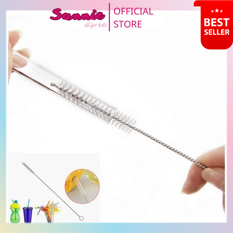 Cọ ống hút nhựa thuỷ tinh inox cọ vệ sinh bình nước bình sữa cho bé tiện lợi Sannie Store
