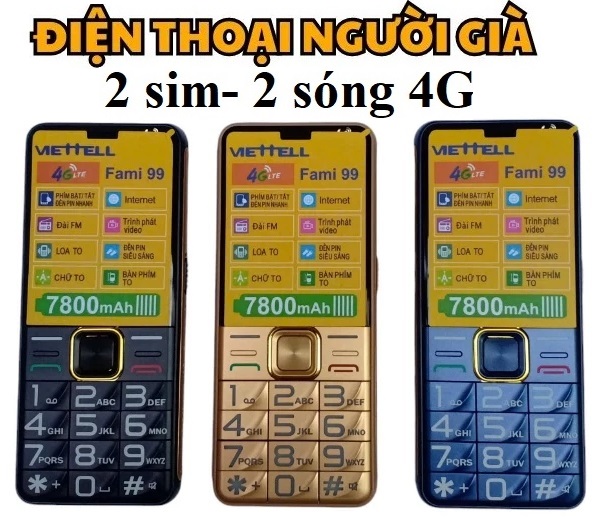Điện Thoại Người Già, Người Cao Tuổi 2 Sim 2 Sóng 4G Xịn Siêu Bền, Pin Khủng 7800mAh, Loa To, Chữ To Fullbox Đập Hộp