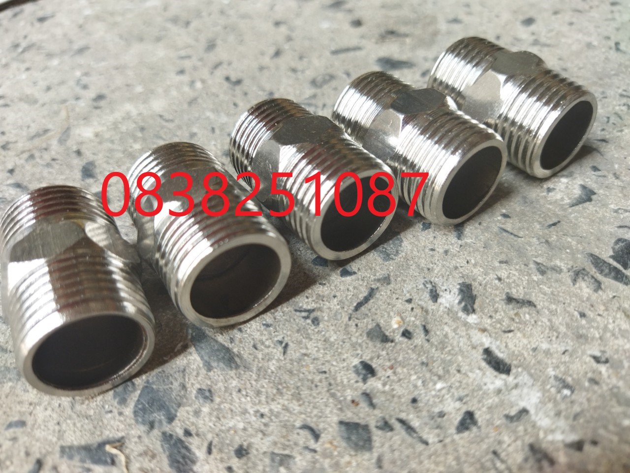 5 chiếc kép inox 304 ren ngoài 21mm