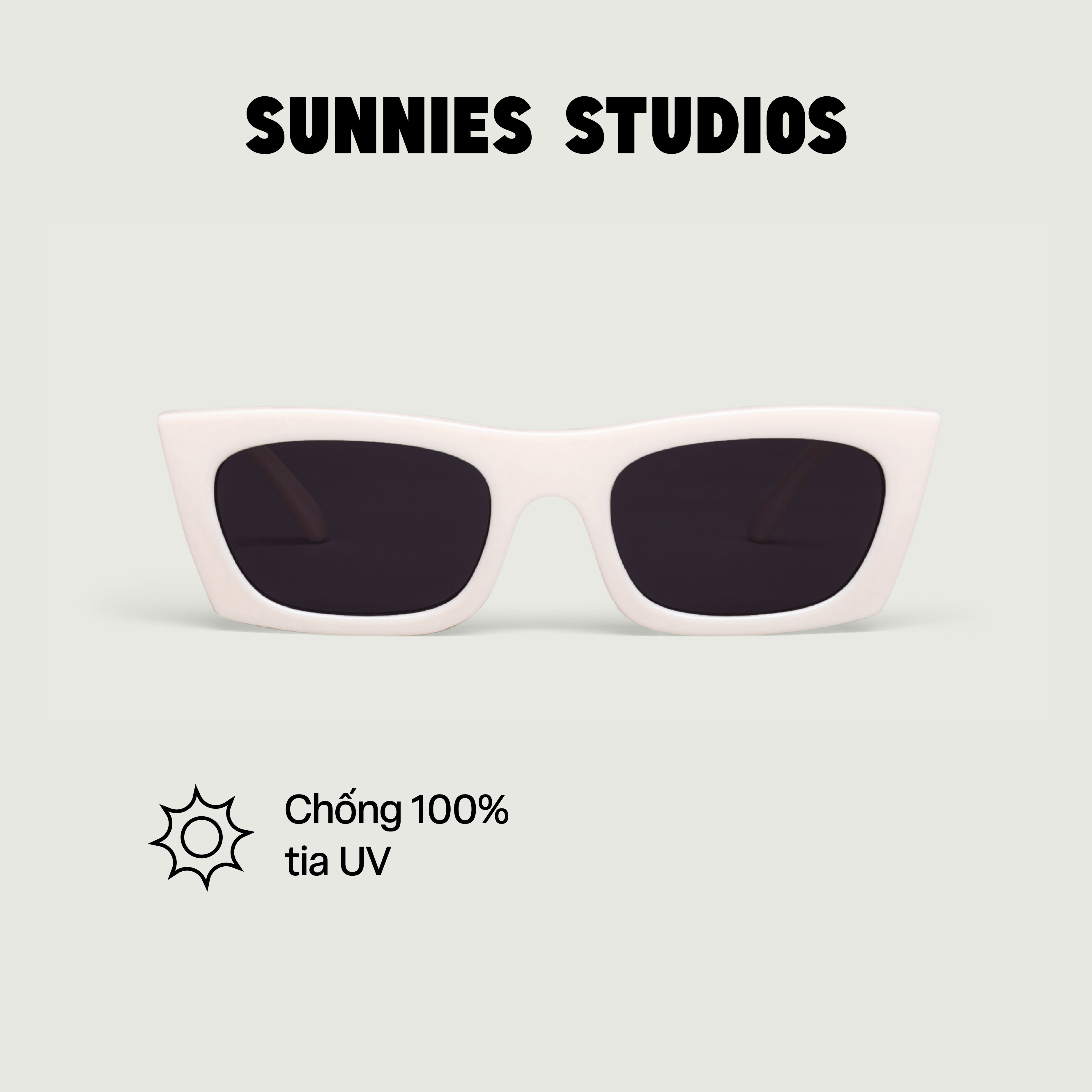 Kính mát Sunnies Studios Gọng Vuông Zio in Panda