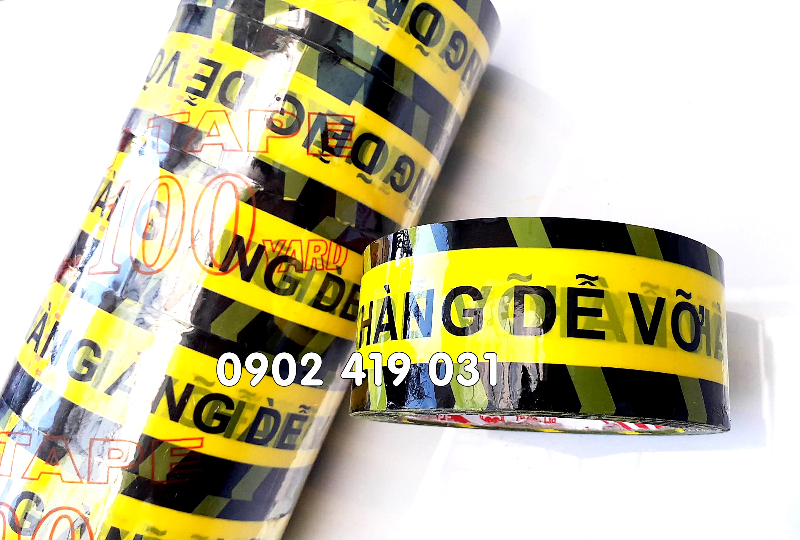Băng keo Hàng Dễ Vỡ loại 100Yard băng keo in chữ, băng keo dán cảnh báo...