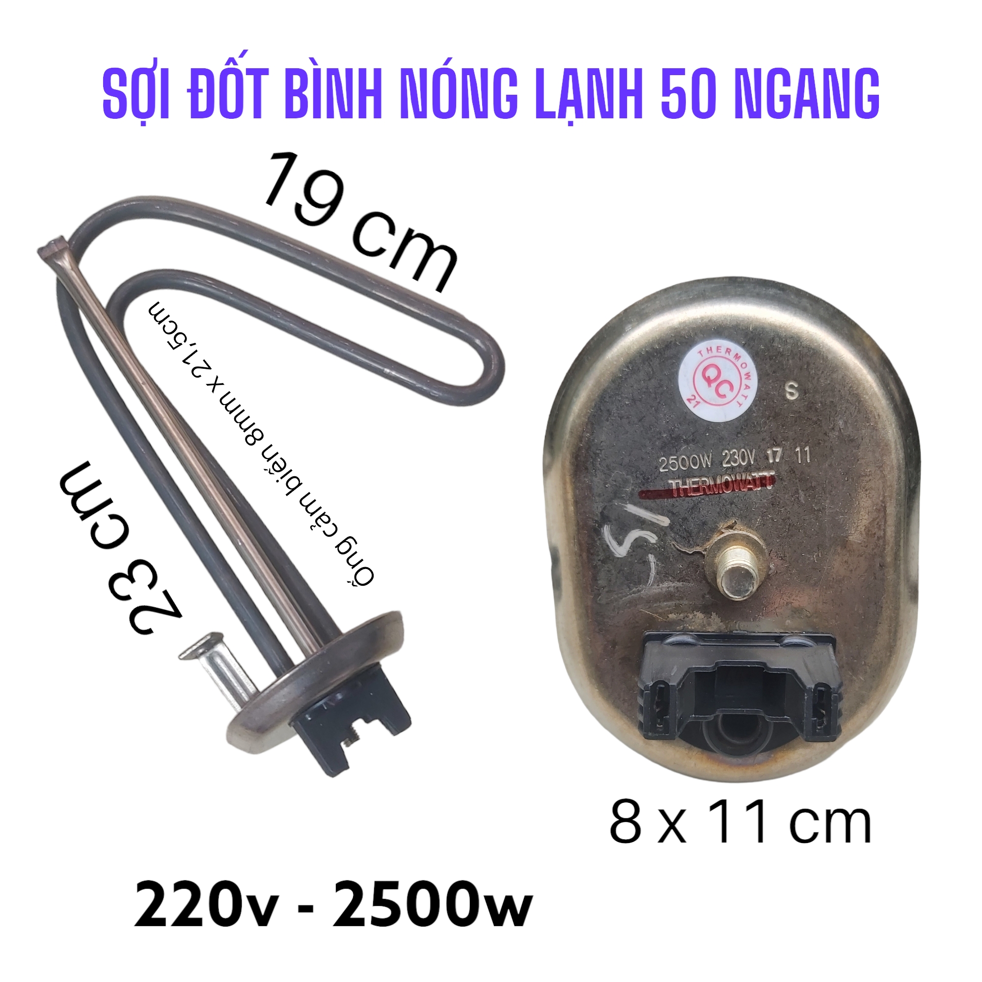 Thanh đốt bình nóng lạnh ariston 50 lit ngang
