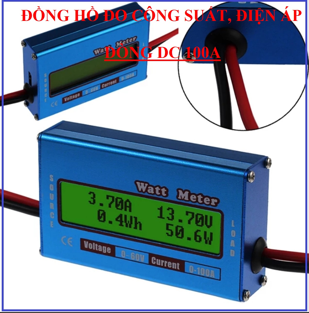 Đồng hồ đo dòng công suất DC 100A