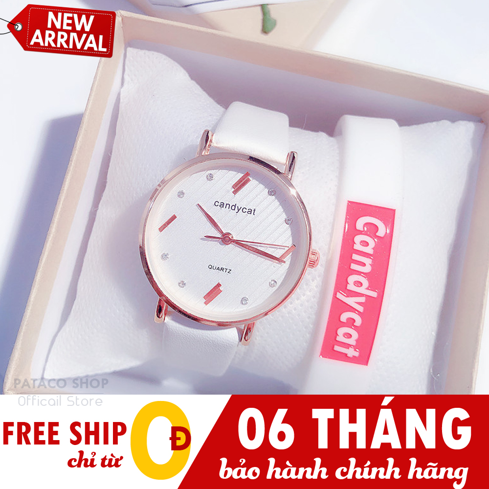 Đồng hồ đeo tay thời trang nữ Candycat C99 dây da siêu bền kiểu dáng thanh lịch chống nước sinh hoạt nhẹ bảo hành 6 tháng