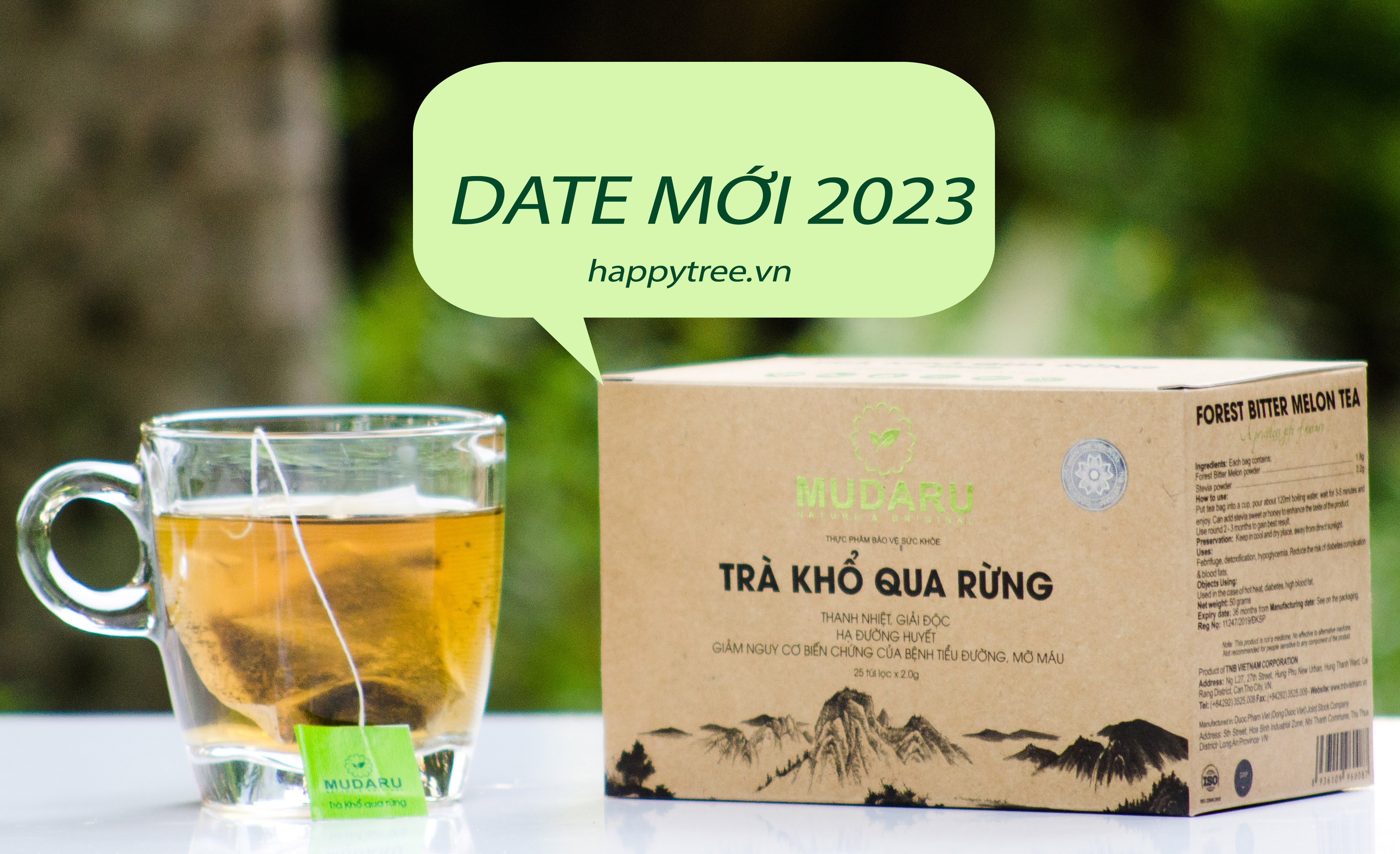 [HCM]Trà túi lọc khổ qua rừng MUDARU hộp 25 túi (야생여주차 25티백)