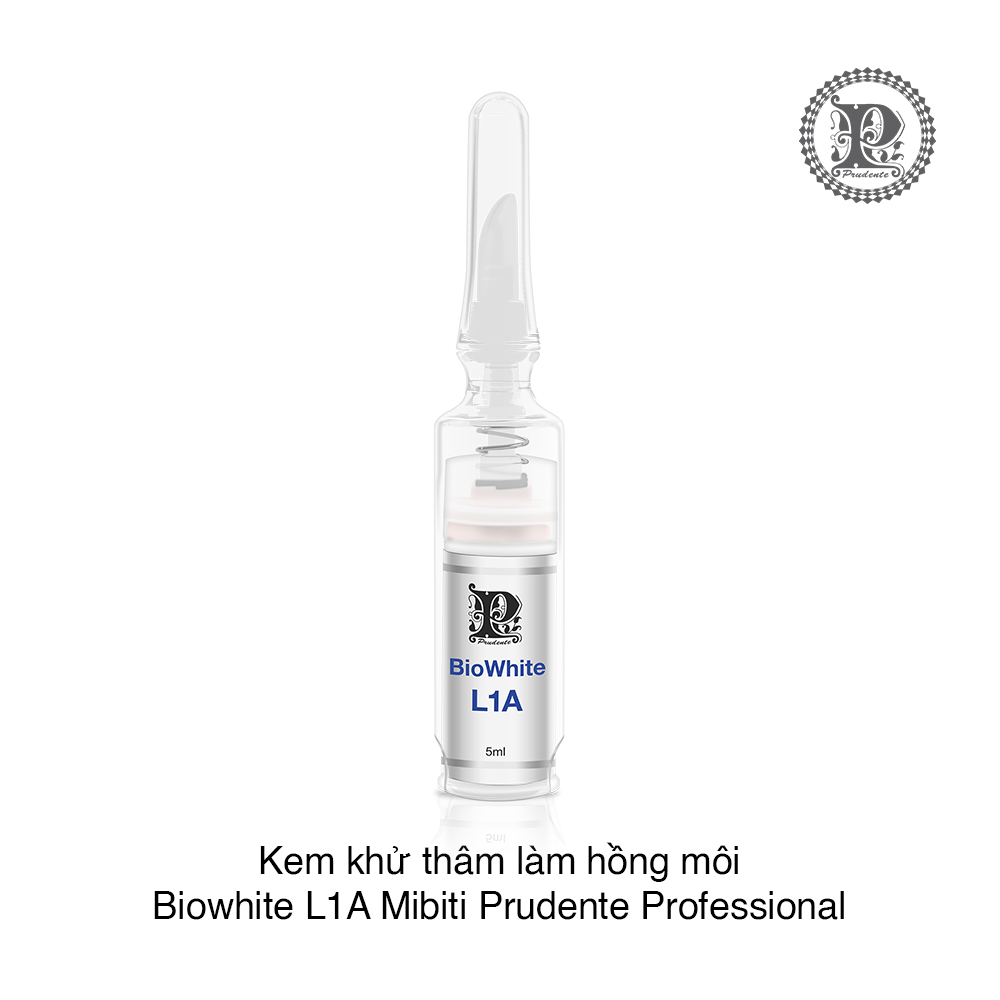 Kem giảm thâm làm hồng môi BioWhite L1A Từ Nuwhite Mibiti Prudente Professional chính hãng nhập khẩu từ Mỹ 5ml