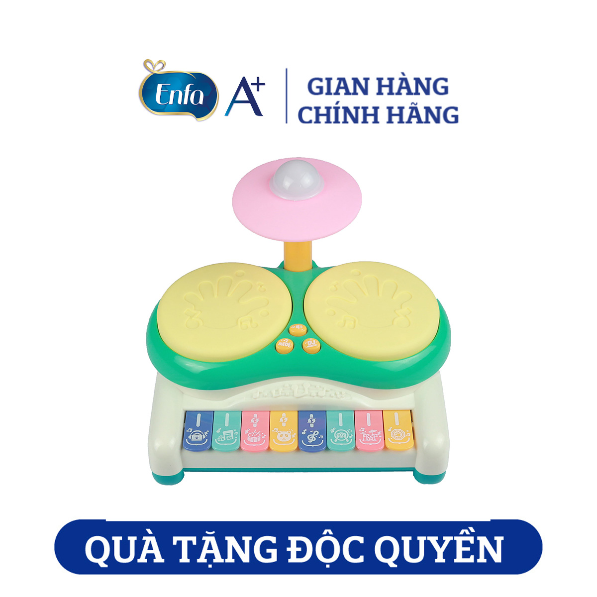 [Qùa tặng Enfa] Đồ chơi trống kèm đàn mini