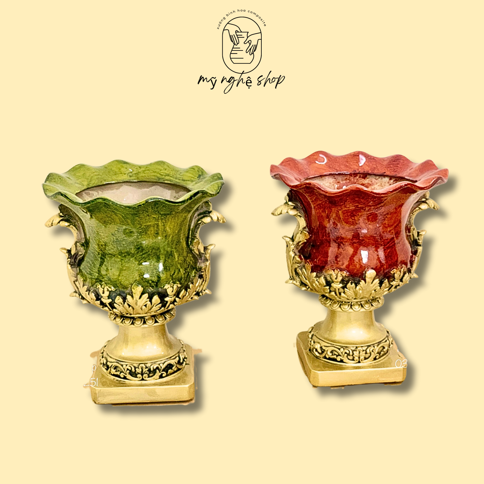 Bình hoa composite mã cúp 25, bình cắm hoa, bình hoa decor, bình hoa chơi tết, bình hoa trang trí, Mỹ nghệ shop bình hoa cao cấp