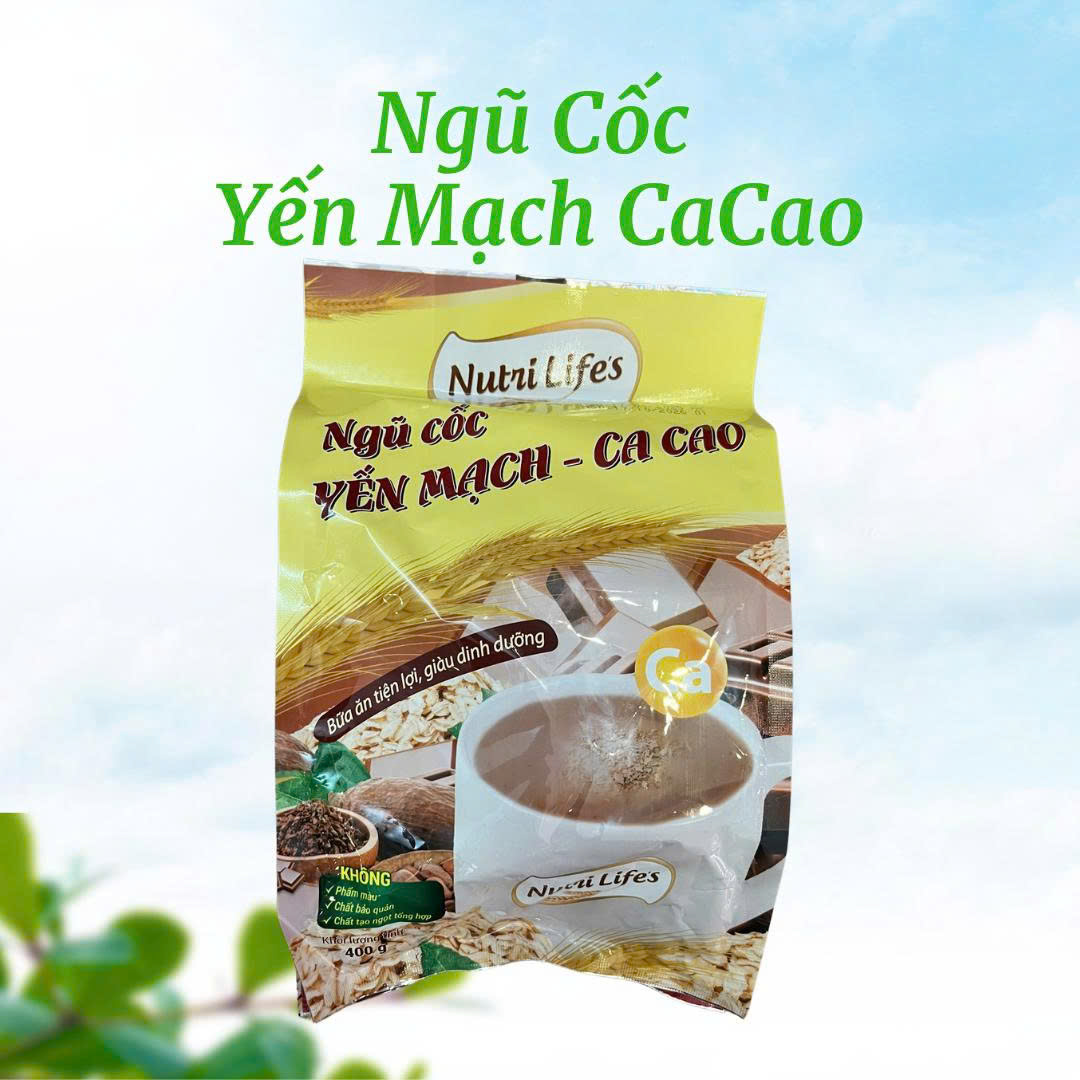 Ngũ Cốc Yến Mạch Cacao Nutrilifes Túi 400g
