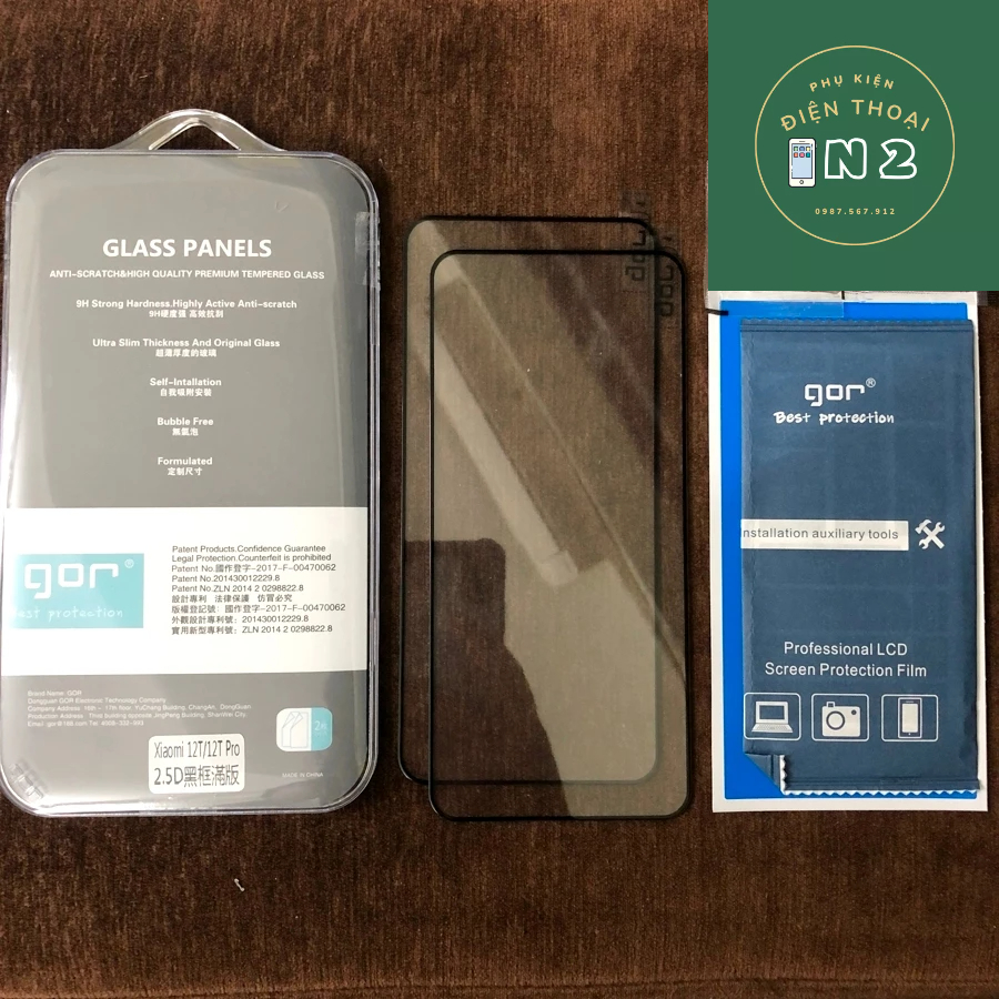 Bộ 2 kính cường lực gor xiaomi mi 12t - mi 12t pro - k50 ultra