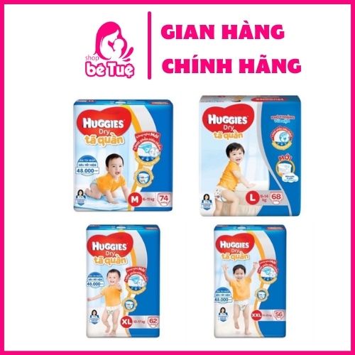 Tã bỉm dán/quần huggies - đủ size nb/s/ m74/ l68/ xl62/ xxl56