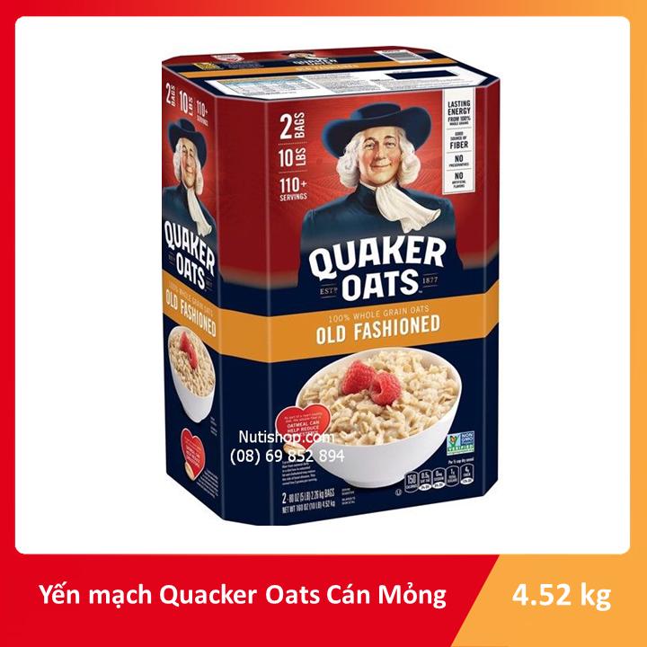 Yến mạch cán mỏng Quaker Oats thùng 4.5kg