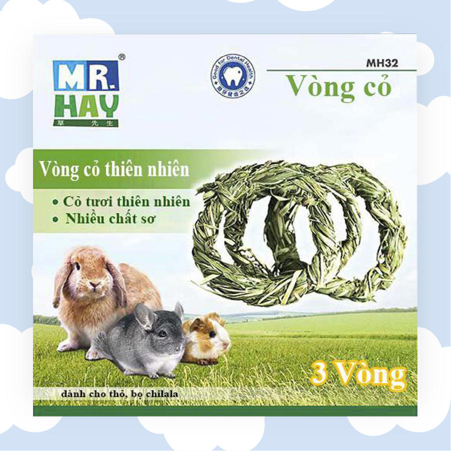 Vòng cỏ timothy mài răng mr.hay cho thỏ, bọ ú , chinchilla 500g - mh32