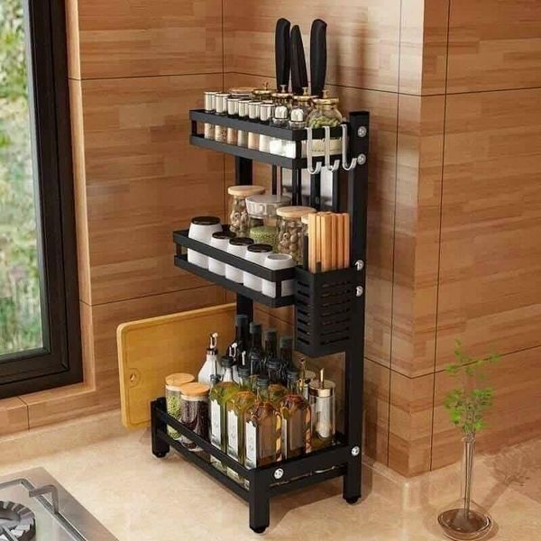 👉 Kệ gia vị nhà bếp cao cấp 3 tầng