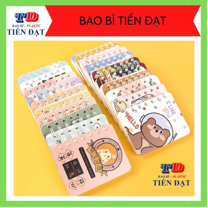 Sổ lò xo kẻ ngang kích thước a7 cute dễ thương