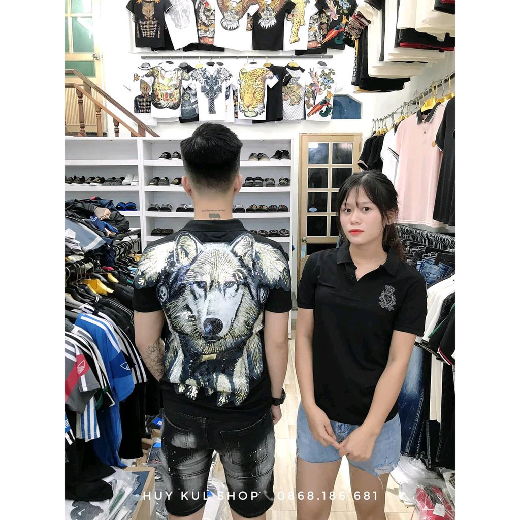Áo sói đính đá cộc tay siêu chất