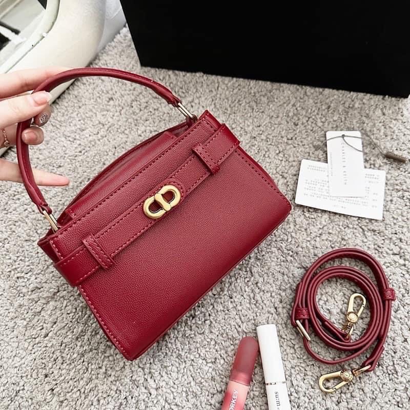 Túi xách ck đeo chéo khóa xoay mini size 19 hàng xuất dư 1:1#tx037