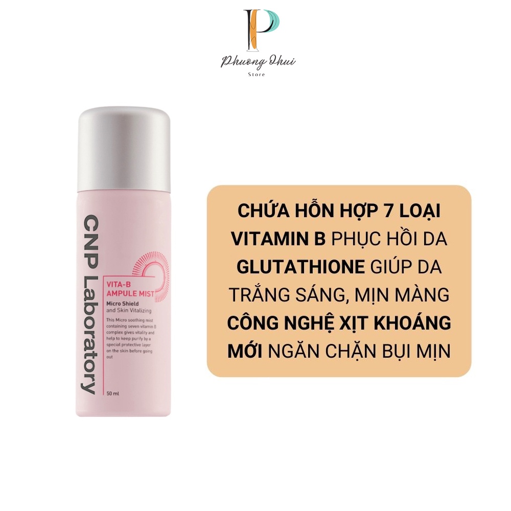 Xịt khoáng cnp laboratory vita-b ampule mist phức hợp vitamin b làm sạch, dưỡng ẩm, làm dịu da nhạy cảm